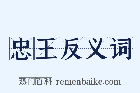 忠王反义词是什么意思的图片